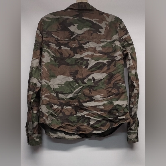 Camouflage Denim Button Down Shirt - Picture 2 of 4